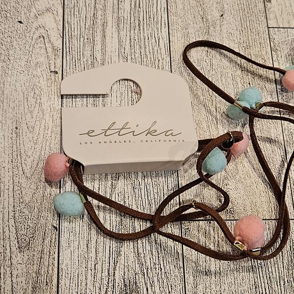 Ettika Pom Pom Wrap Necklace Chocker Bracelet Boho Cute Kawaii - Picture 4 of 4